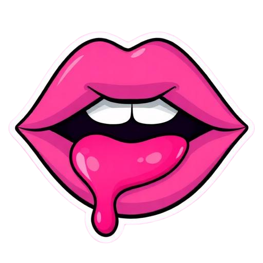 Glossy lips illustration